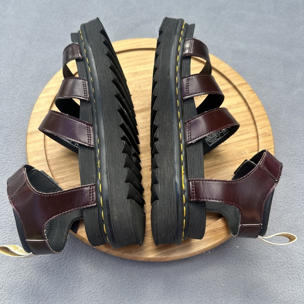 Dr. Martens Vegan Blaire Felix Gladiator Chunky Sandals Womens Size 9 Oxblood - Picture 9 of 10
